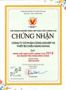 DUHAL đạt danh hiệu Hàng Việt Nam Chất Lượng Cao do người tiêu dùng bình chọn