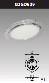 Đèn led panel âm trần tròn 9w SDGD509