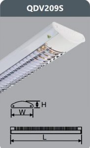 Đèn ốp trần led siêu mỏng 2x9w QDV209/S