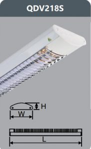 Đèn ốp trần led siêu mỏng 2x18w QDV218/S