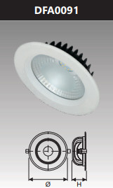 Đèn led âm trần chiếu sâu 9w DFA0091