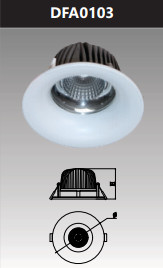 Đèn led downlight chiếu sâu trần cao 10w DFA0103