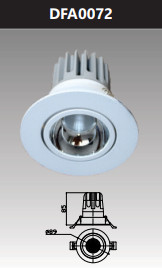 Đèn led downlight chiếu điểm âm trần 7w DFA0072